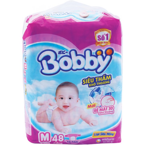Tã Giấy Bobby Fresh Siêu Mỏng M48