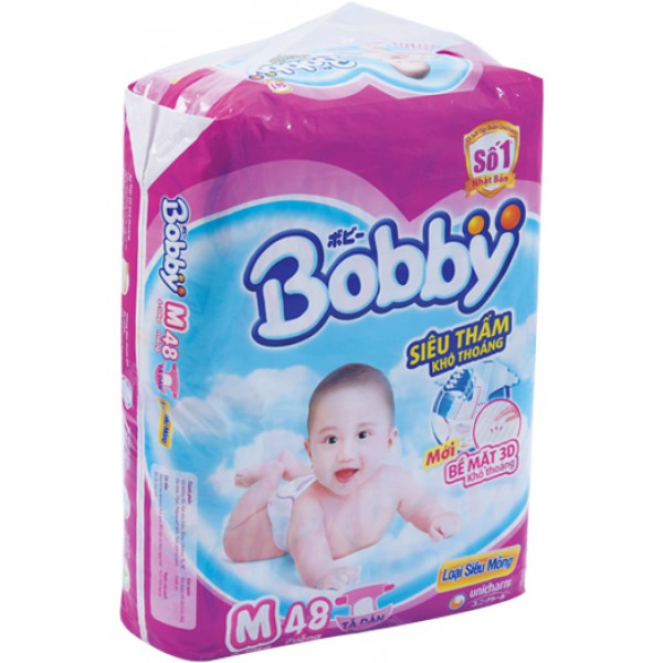 Tã Giấy Bobby Fresh Siêu Mỏng M48