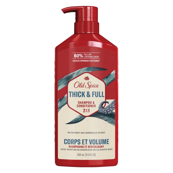 Dầu Gội Xả Old Spice 2in1 Thick & Full 650Ml