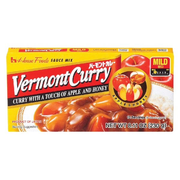 Viên Xốt Cà Ri Vermont Ngọt Hộp 230G