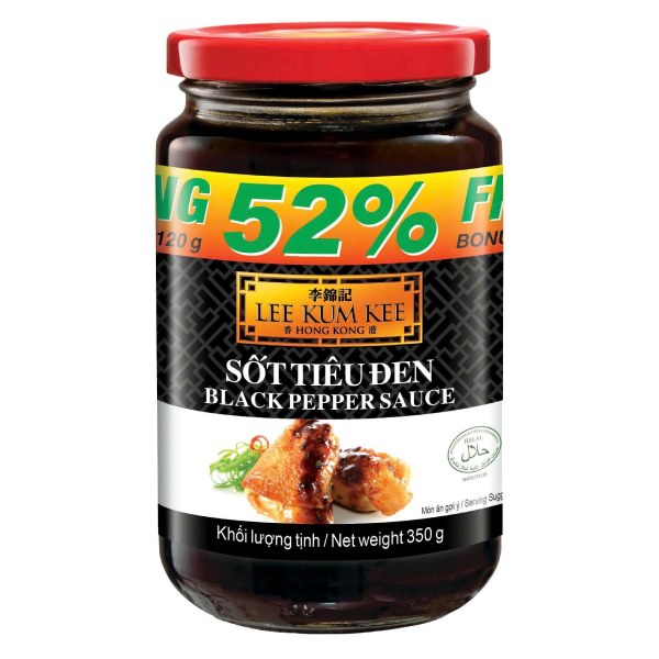 Sốt Tiêu Đen Lee Kum Kee Hũ 350G