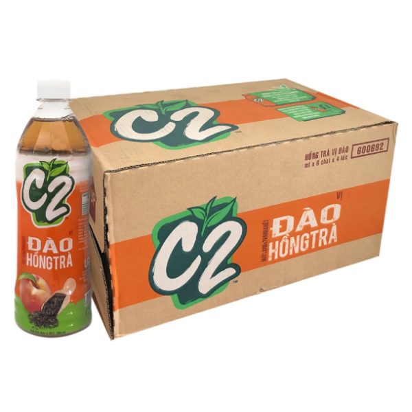 Hồng Trà C2 Hương Đào Thùng 24 Chai 455Ml