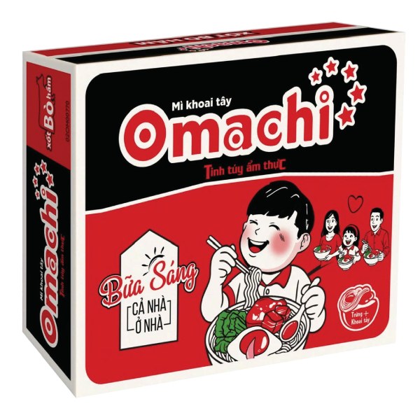 Mì Omachi Xốt Bò Hầm Thùng 30 Gói 81G