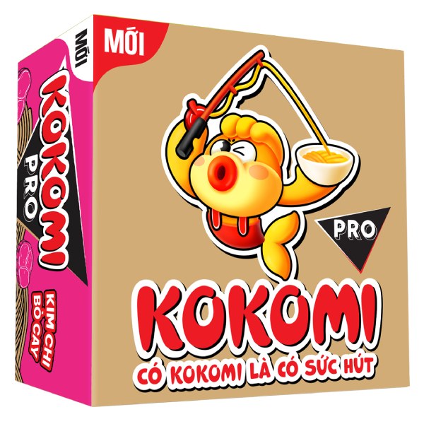 Mì Kokomi Pro Bò Kim Chi Thùng 30 Gói 75G  