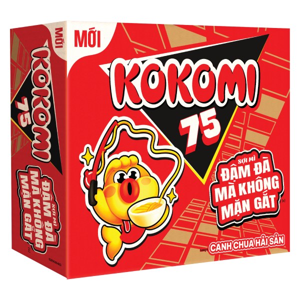 Mì Kokomi Canh Chua Hải Sản Thùng 30 Gói 75G
