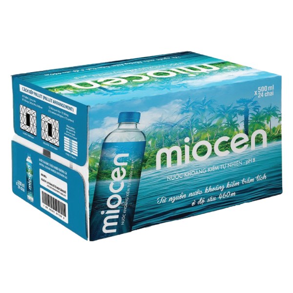 Nước Khoáng Tự Nhiên Miocen Thùng 24 Chai 500Ml