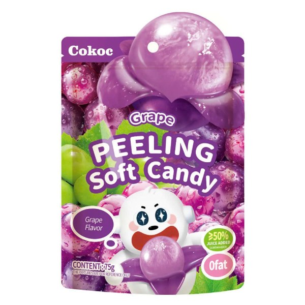 Kẹo Dẻo 3D Cokoc Nho Tím Gói 75G