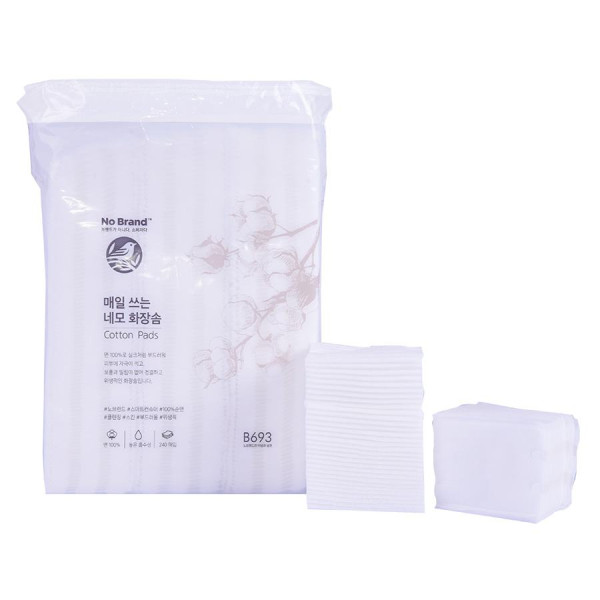 Bông Tẩy Trang Cotton No Brand Dạng Vuông 240 Miếng
