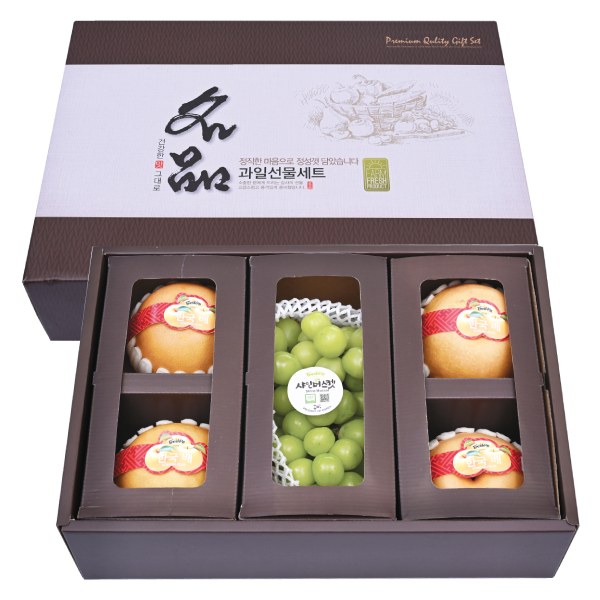 Hộp Quà Lê Và Nho Mẫu Đơn Hàn Quốc