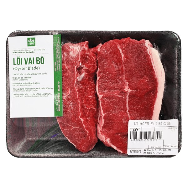 Lõi Nạc Vai Bò Úc Hữu Cơ Obe (Kg)