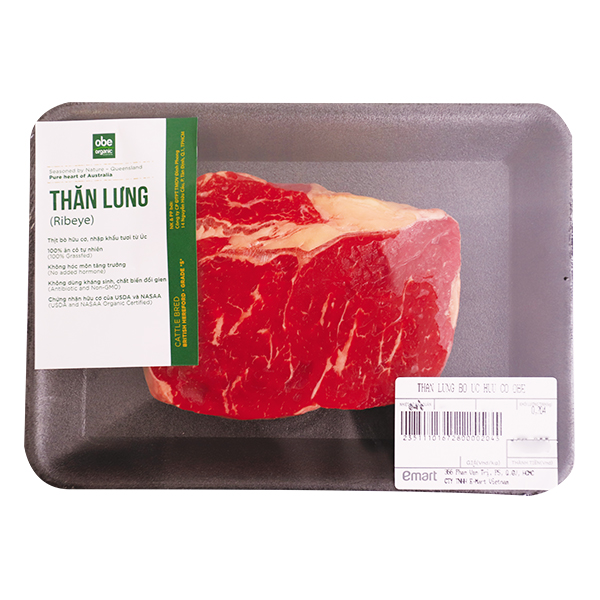Thăn Lưng Bò Úc Hữu Cơ Obe Nguyên Miếng (Kg)