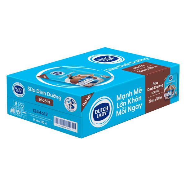 Sữa Dinh Dưỡng Dutch Lady Socola Thùng 24 Bịch 180Ml