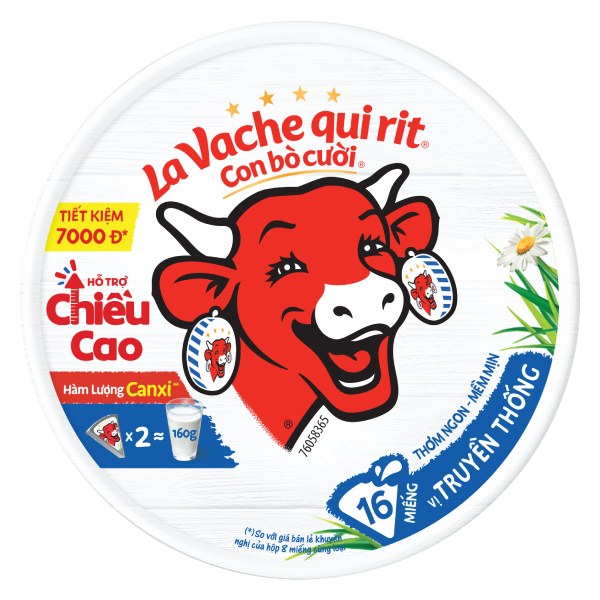 Phô Mai Con Bò Cười Hộp Giấy 16 Miếng 224G
