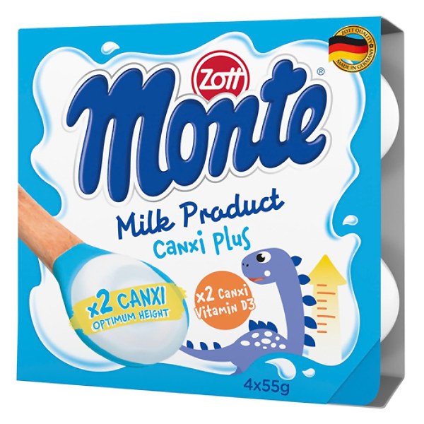 Lốc 4 Váng Sữa Zott Monte Canxi Plus 55G