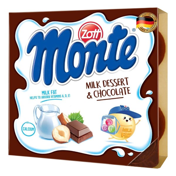 Lốc 4 Váng Sữa Zott Monte Vị Socola 55G