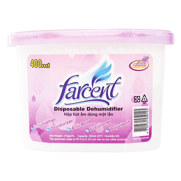 Hộp Hút Ẩm Farcent Oải Hương 400Ml