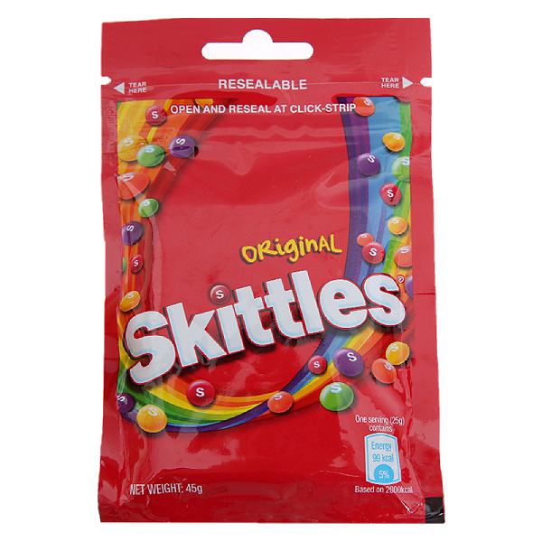 Kẹo Skittles Orginal Hương Trái Cây Gói 45G