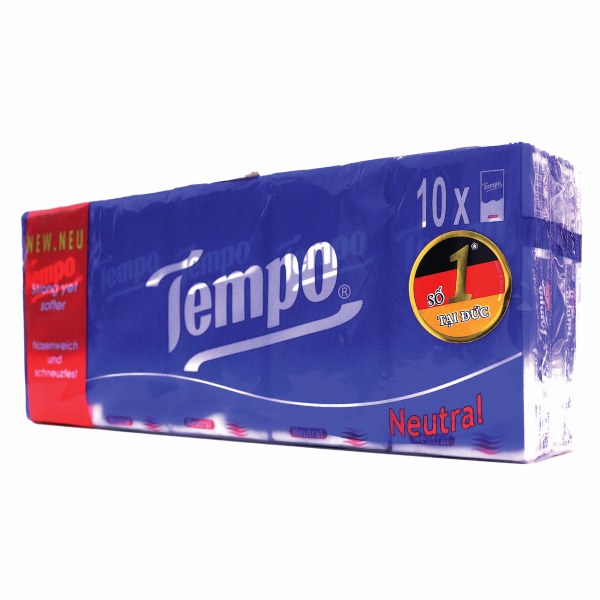 Khăn Giấy Bỏ Túi Tempo Không Mùi Lốc 10 Gói