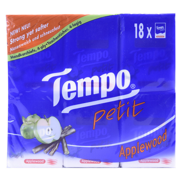Khăn Giấy Tempo Petit Applewood Lốc 18 Gói