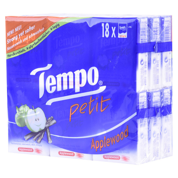 Khăn Giấy Tempo Petit Applewood Lốc 18 Gói