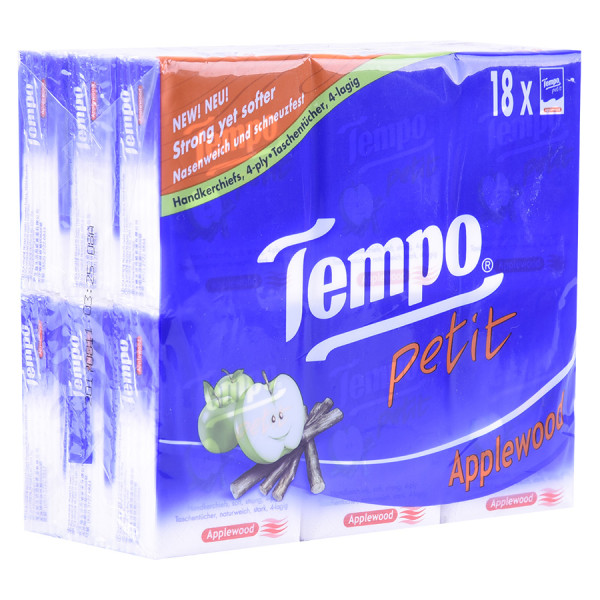 Khăn Giấy Tempo Petit Applewood Lốc 18 Gói