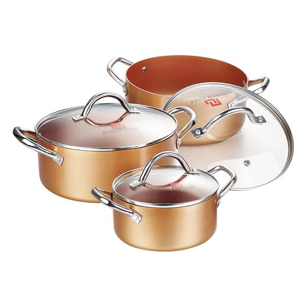 Bộ Nồi Nắp Kính Super Chef 16Cm + 20Cm + 24Cm