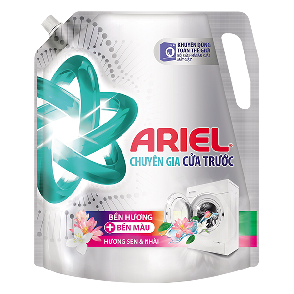 Nước Giặt Ariel Cửa Trước Hương Sen & Nhài Túi 3.05Kg