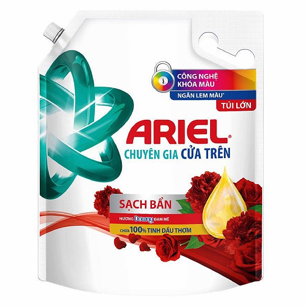 Nước Giặt Ariel Cửa Trên Hương Downy Đam Mê Túi 3.65Kg