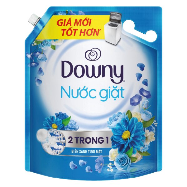 Nước Giặt Downy Biển Xanh Tươi Mát Túi 2.65Kg