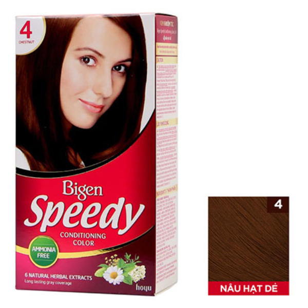 Thuốc Nhuộm Tóc Bigen Speedy No.4 Nâu Hạt Dẻ