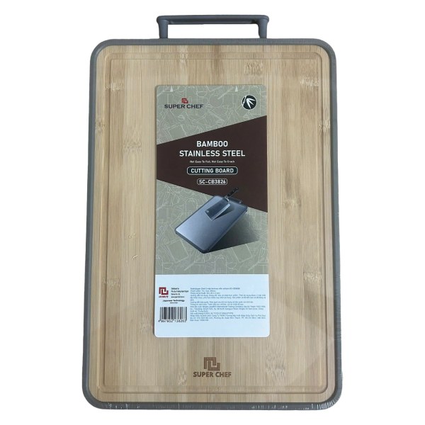 Thớt Tre 2 Mặt Viền Silicon Super Chef-CB3826