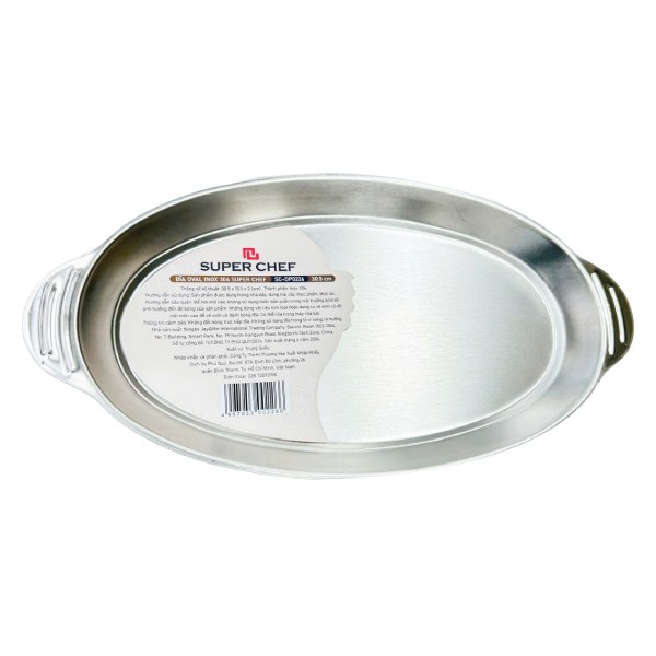 Dĩa Oval Inox 304 Super Chef SC_DP0230 35Cm
