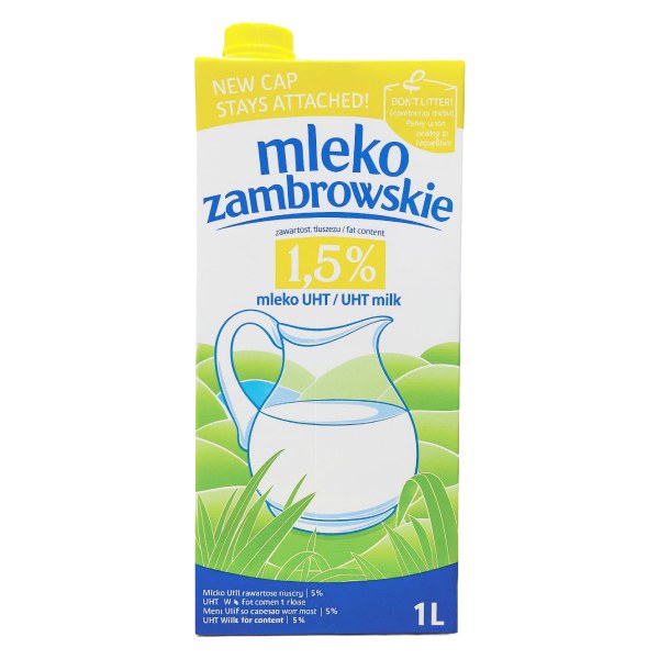 Sữa Tươi Tiệt Trùng Mleko Zambrowskie 1.5% Béo Hộp 1L