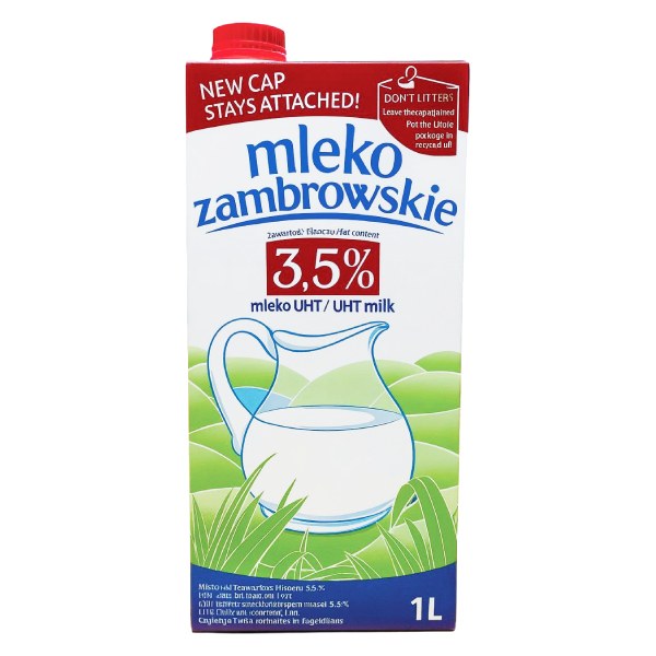 Sữa Tươi Tiệt Trùng Mleko Zambrowskie 3.5% Béo Hộp 1L