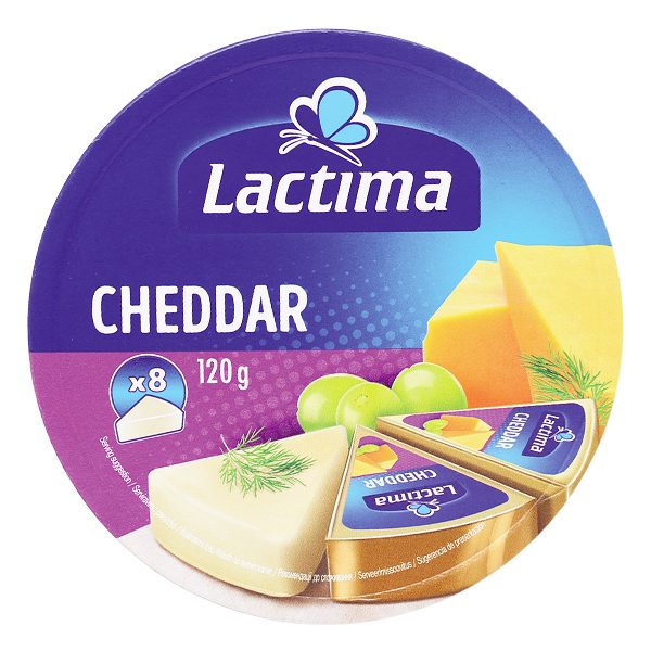 Phô Mai Lactima Cheddar 8 Miếng 120G