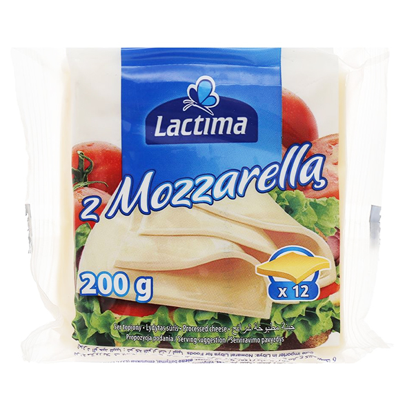 Phô Mai Lát Lactima Mozzarella Gói 200G