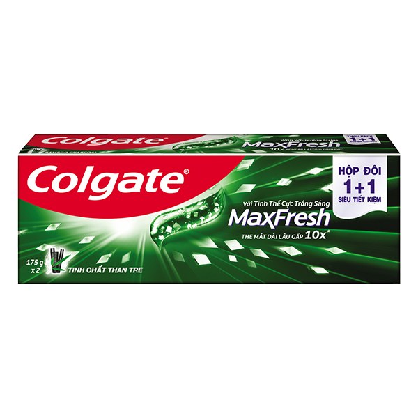 Bộ 2 Kem Đánh Răng Colgate Maxfresh Than Tre 175G