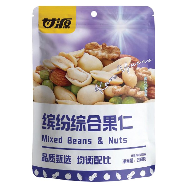 Đậu Hạt Hỗn Hợp Ganyuan Cam Nguyên Gói 208G