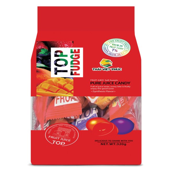 Kẹo Dẻo Vị Trái Cây Top Fruit Gói 320G