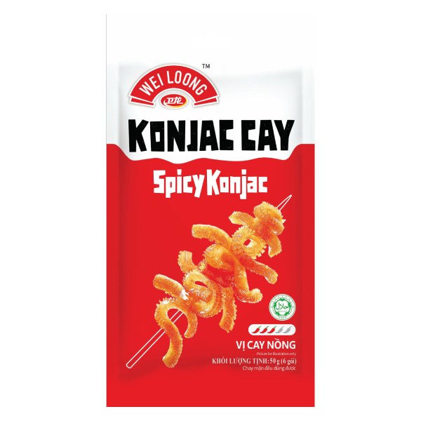 Snack Weiloong Lá Sách Bò Cay Nồng Gói 50G