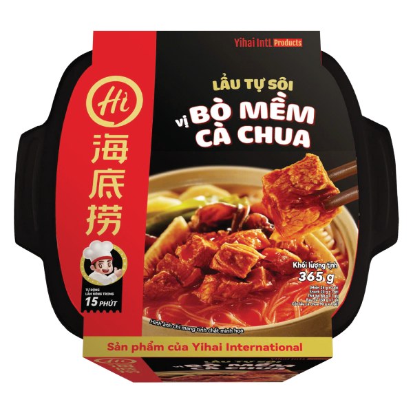 Lẩu Tự Sôi Haidilao Bò Mềm Cà Chua Hộp 365G