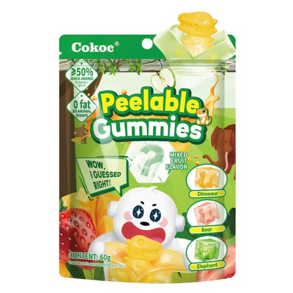 Kẹo Dẻo 3D Cokoc Trái Cây Gói 60G