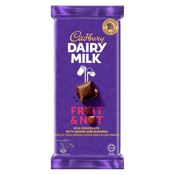 Socola Cadbury Trái Cây Và Hạt Thanh 130G