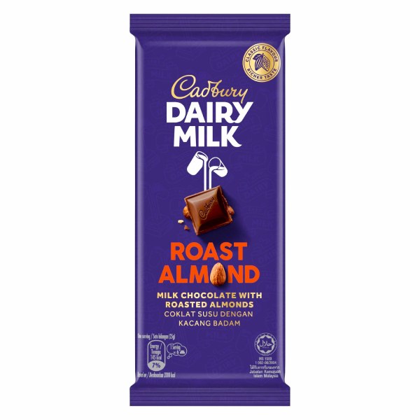 Socola Sữa Cadbury Dairy Milk Hạnh Nhân Thanh 80G