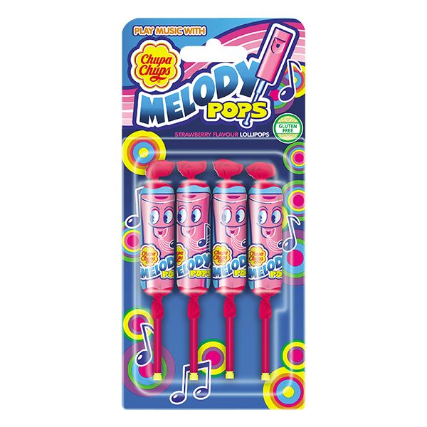 Kẹo Mút Chupa Chups Cây Còi Thổi Hương Dâu 60G