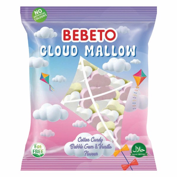 Kẹo Xốp Bebeto Hình Đám Mây Gói 60G
