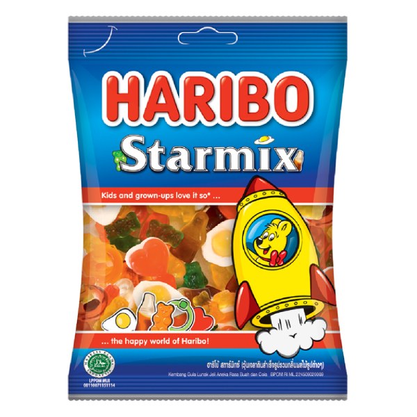 Kẹo Dẻo Haribo Starmix Gói 80G