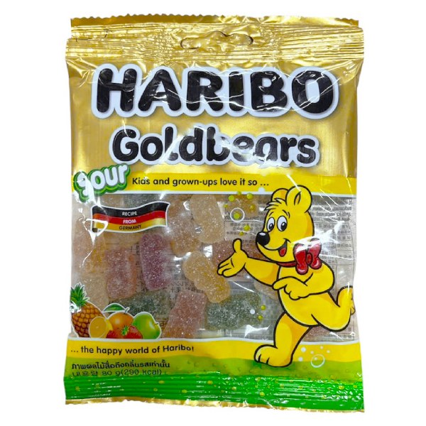 Kẹo Dẻo Haribo Goldbears Sour Gói 80G