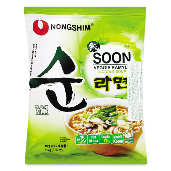 Mì Nongshim Soon Veggie Gói 112G