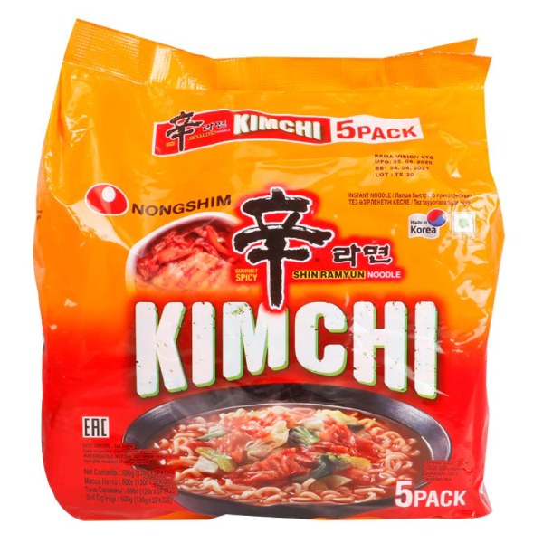 Lốc 5 Mì Shin Ramyun Kim Chi Gói 120G